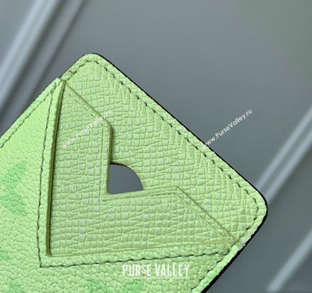 Louis Vuitton Porte-Cartes Magnet Card Holder in Monogram Canvas and Leather M14120 Lemon Yellow 2025 (KI-250523043)