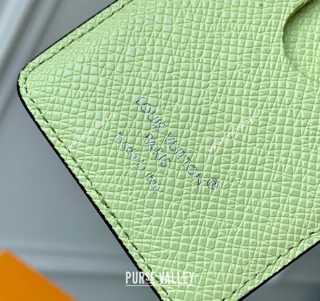 Louis Vuitton Porte-Cartes Magnet Card Holder in Monogram Canvas and Leather M14120 Lemon Yellow 2025 (KI-250523043)