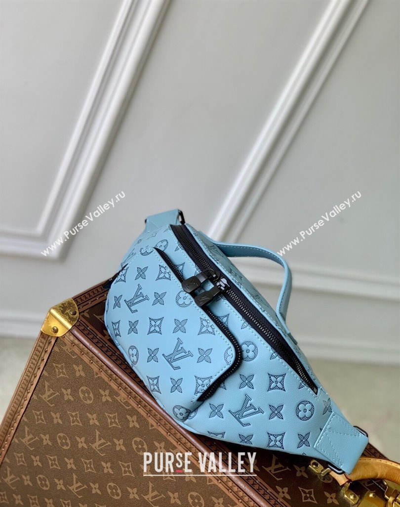 Louis Vuitton Rush Bumbag in Monogram Shadow Leather M14782 Sky Blue 2025 (KI-250523062)