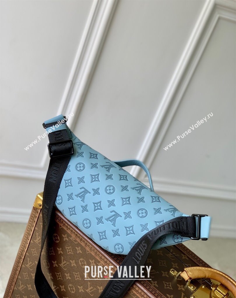 Louis Vuitton Rush Bumbag in Monogram Shadow Leather M14782 Sky Blue 2025 (KI-250523062)