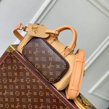 Louis Vuitton Mens Keepall Bandouliere 25 Bag in Beige Leather and Monogram Canvas M12627 2025 (KI-250524025)