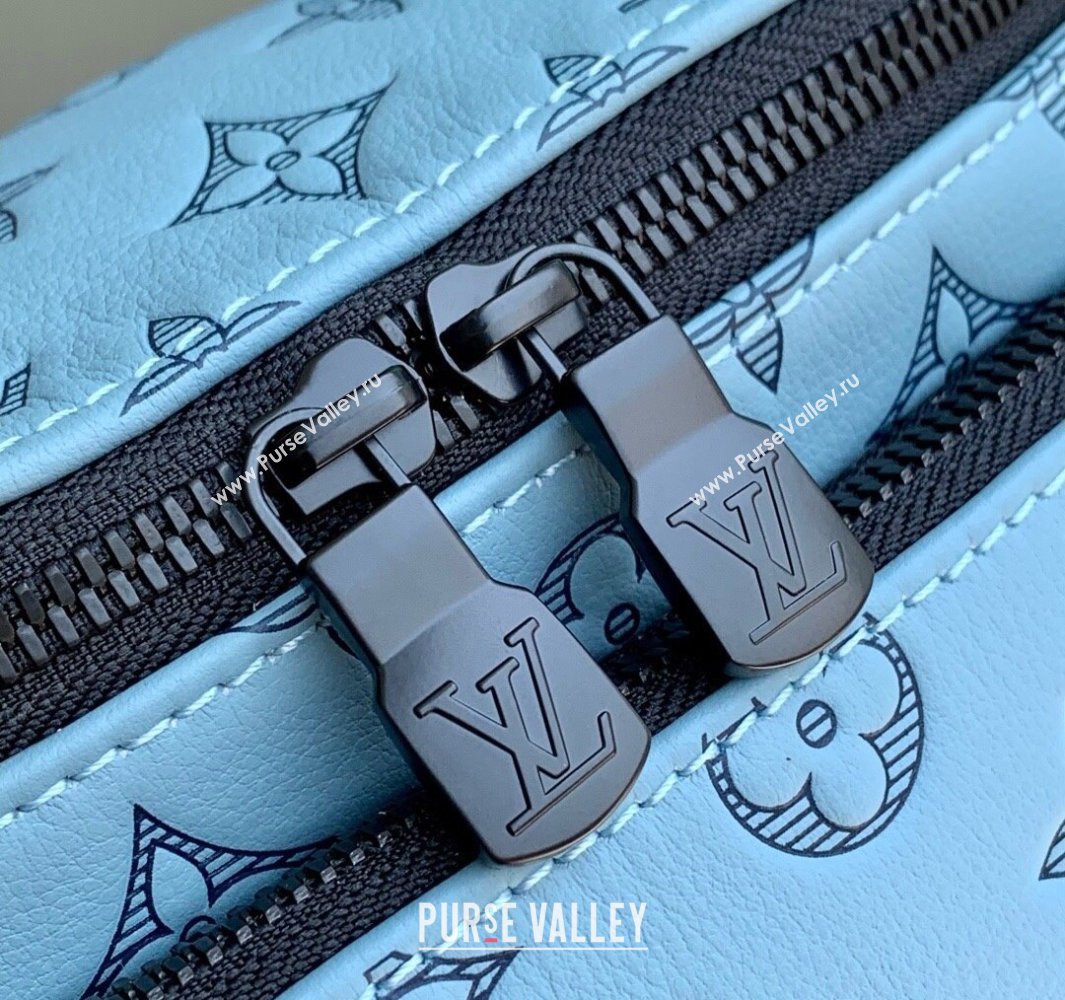 Louis Vuitton Rush Bumbag in Monogram Shadow Leather M14782 Sky Blue 2025 (KI-250523062)