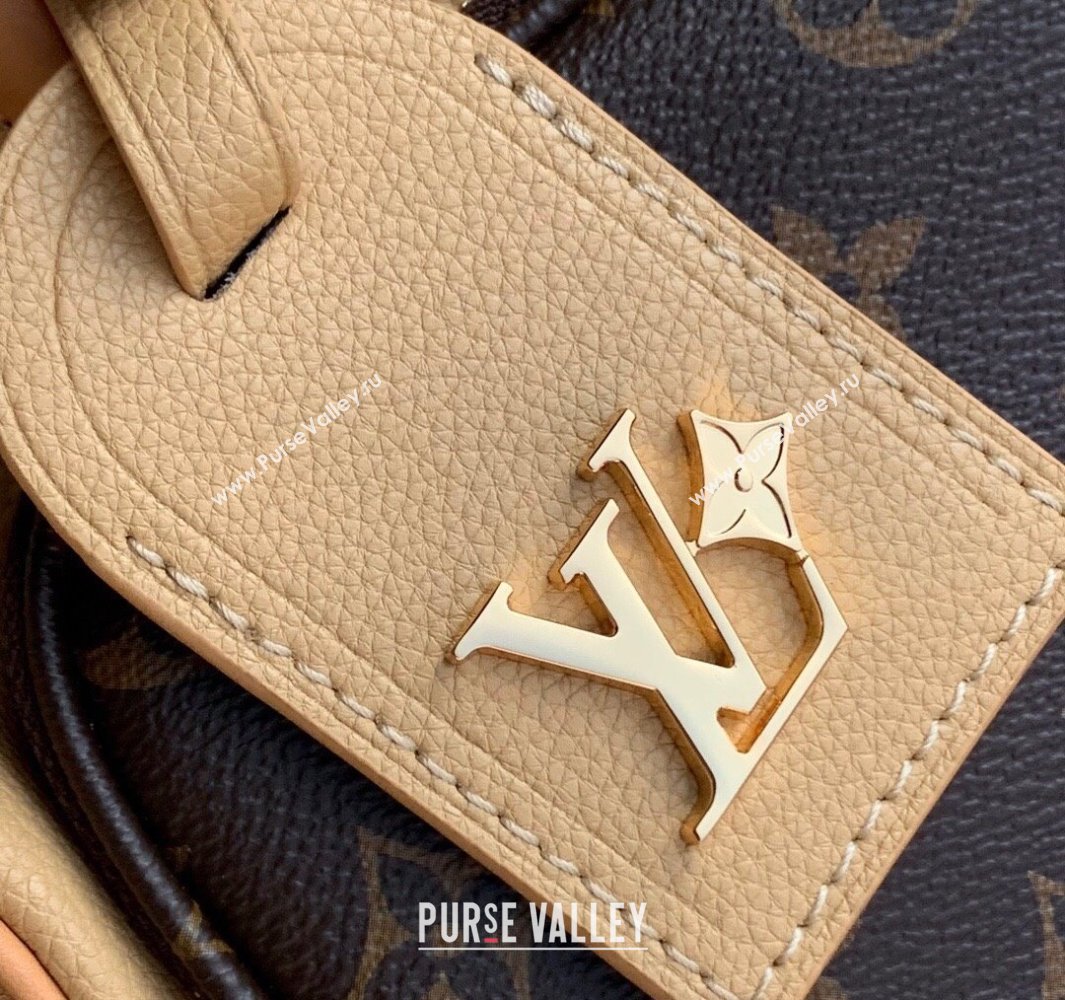Louis Vuitton Mens Keepall Bandouliere 25 Bag in Beige Leather and Monogram Canvas M12627 2025 (KI-250524025)