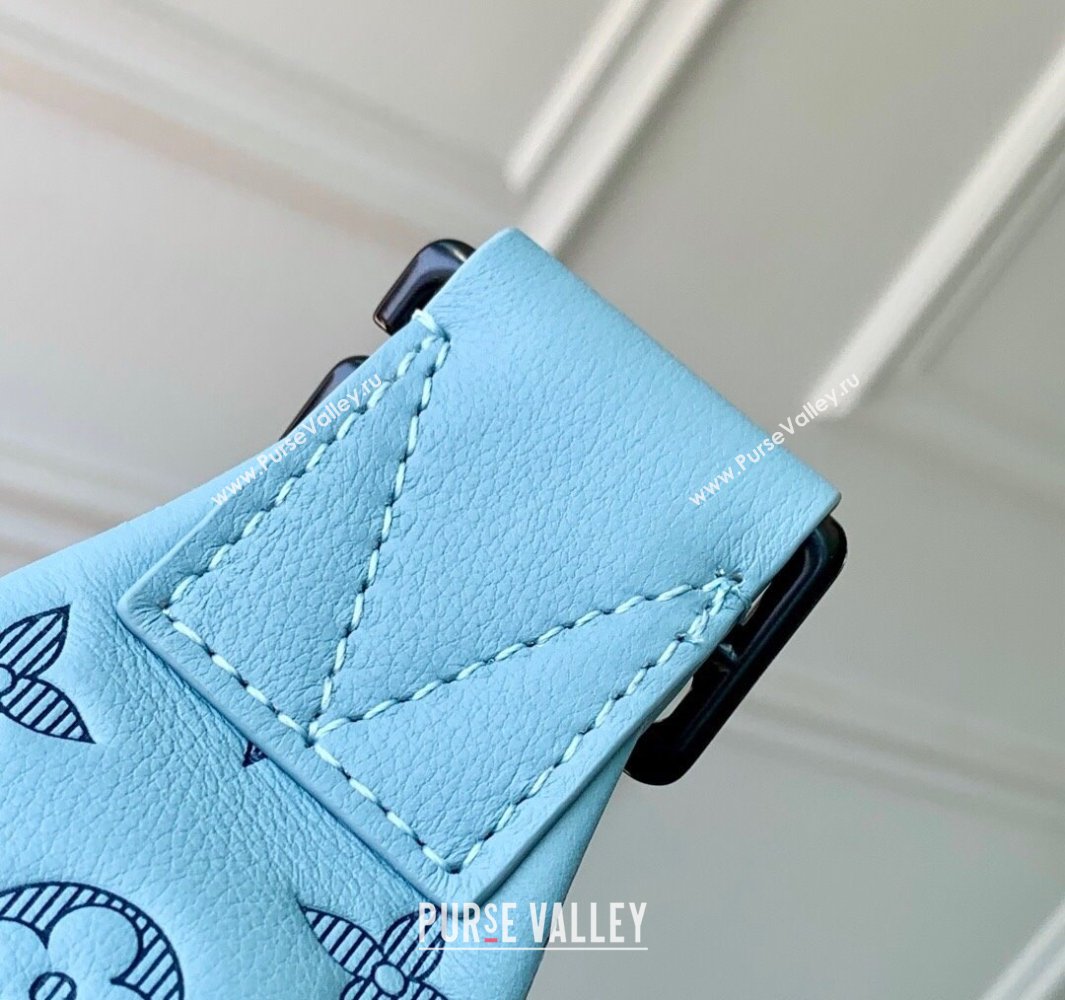 Louis Vuitton Rush Bumbag in Monogram Shadow Leather M14782 Sky Blue 2025 (KI-250523062)