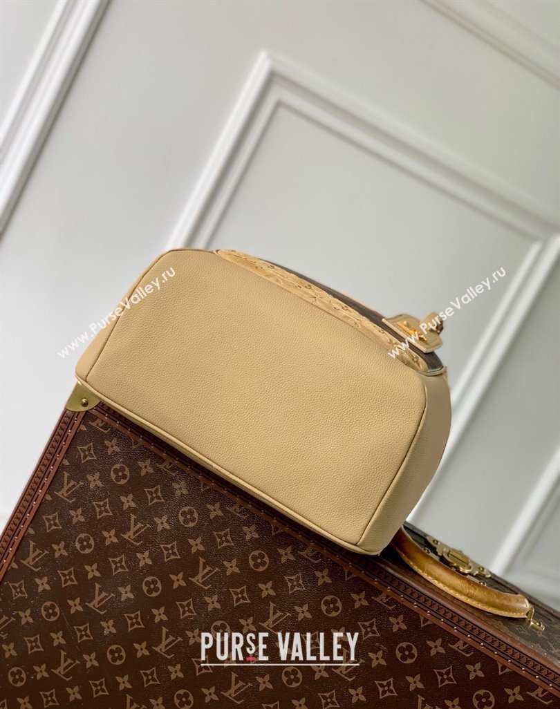 Louis Vuitton Mens Outdoor Backpack Bag in Beige Leather and Monogram Canvas M12624 2025 (KI-250524026)