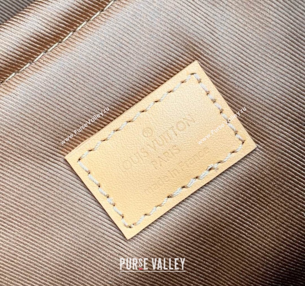 Louis Vuitton Mens Outdoor Backpack Bag in Beige Leather and Monogram Canvas M12624 2025 (KI-250524026)