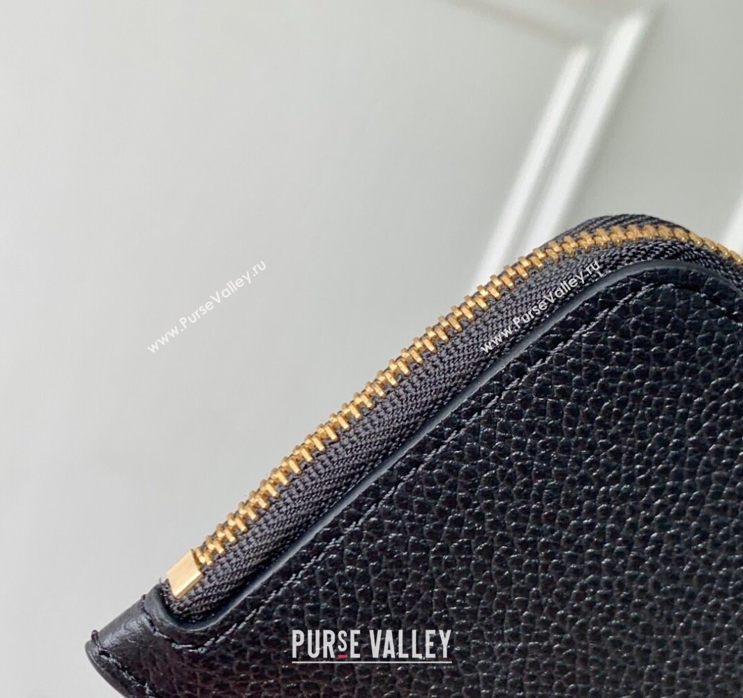 Louis Vuitton Low Key Zipped Card Holder Wallet in Calfskin leather M14550 Black 2025 (KI-250524030)