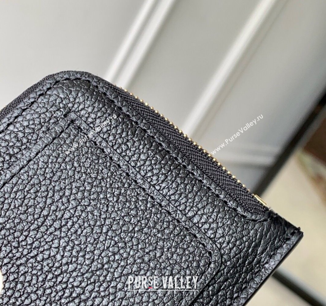 Louis Vuitton Low Key Zipped Card Holder Wallet in Calfskin leather M14550 Black 2025 (KI-250524030)