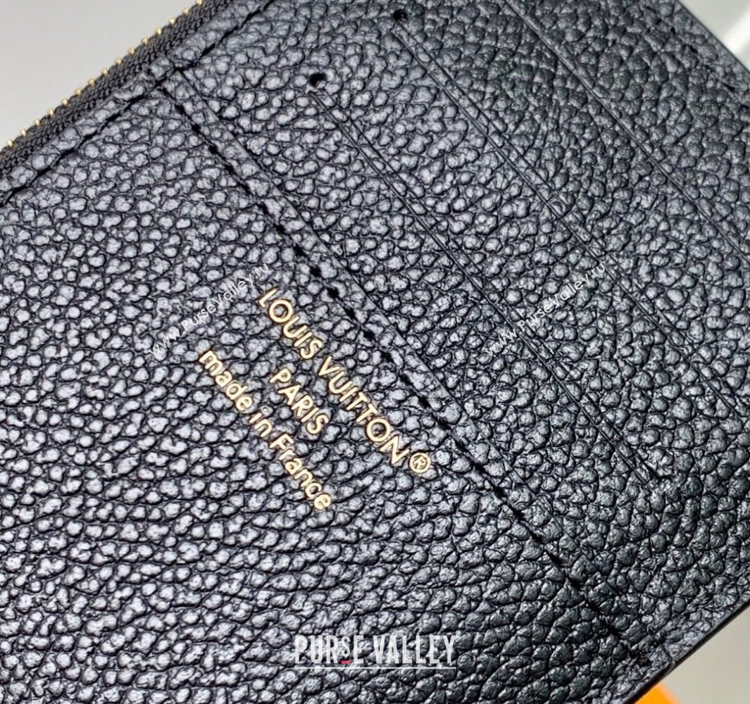 Louis Vuitton Low Key Zipped Card Holder Wallet in Calfskin leather M14550 Black 2025 (KI-250524030)