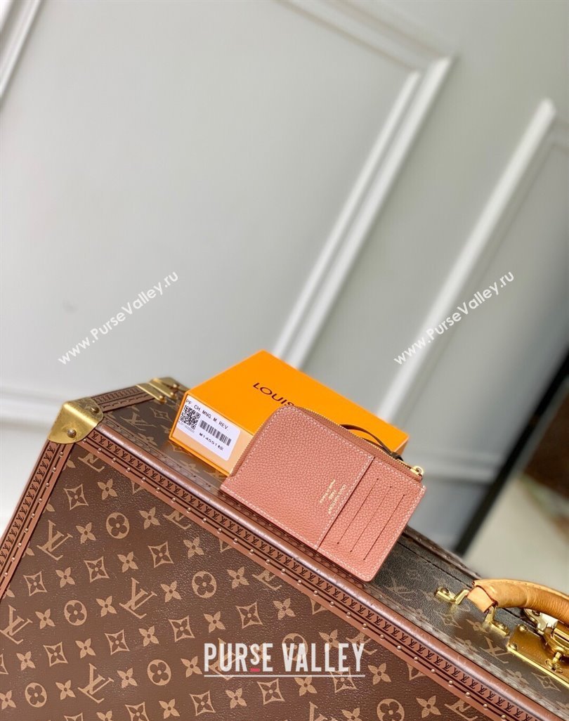 Louis Vuitton Low Key Zipped Card Holder Wallet in Calfskin leather M14551 Cognac Brown 2025 (KI-250524029)