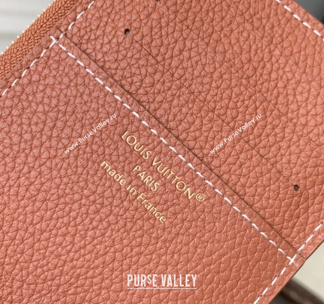 Louis Vuitton Low Key Zipped Card Holder Wallet in Calfskin leather M14551 Cognac Brown 2025 (KI-250524029)