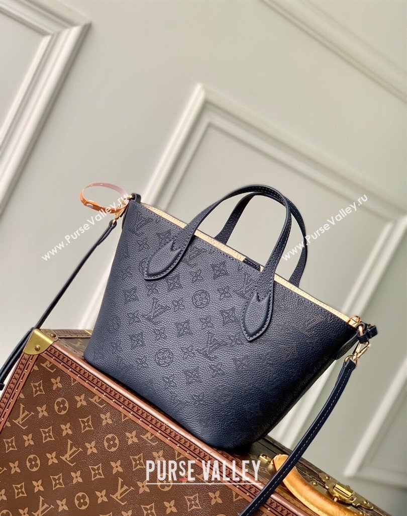 Louis Vuitton Blossom PM Tote Bag in Mahina Perforated Leather M14317 Black 2025 (KI-250524032)