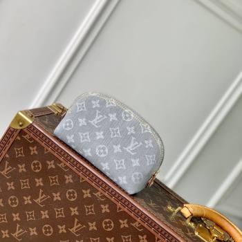 Louis Vuitton Cosmetic Pouch PM in Cloudy Grey Certified Organic Cotton M13751 2025 (KI-250523028)