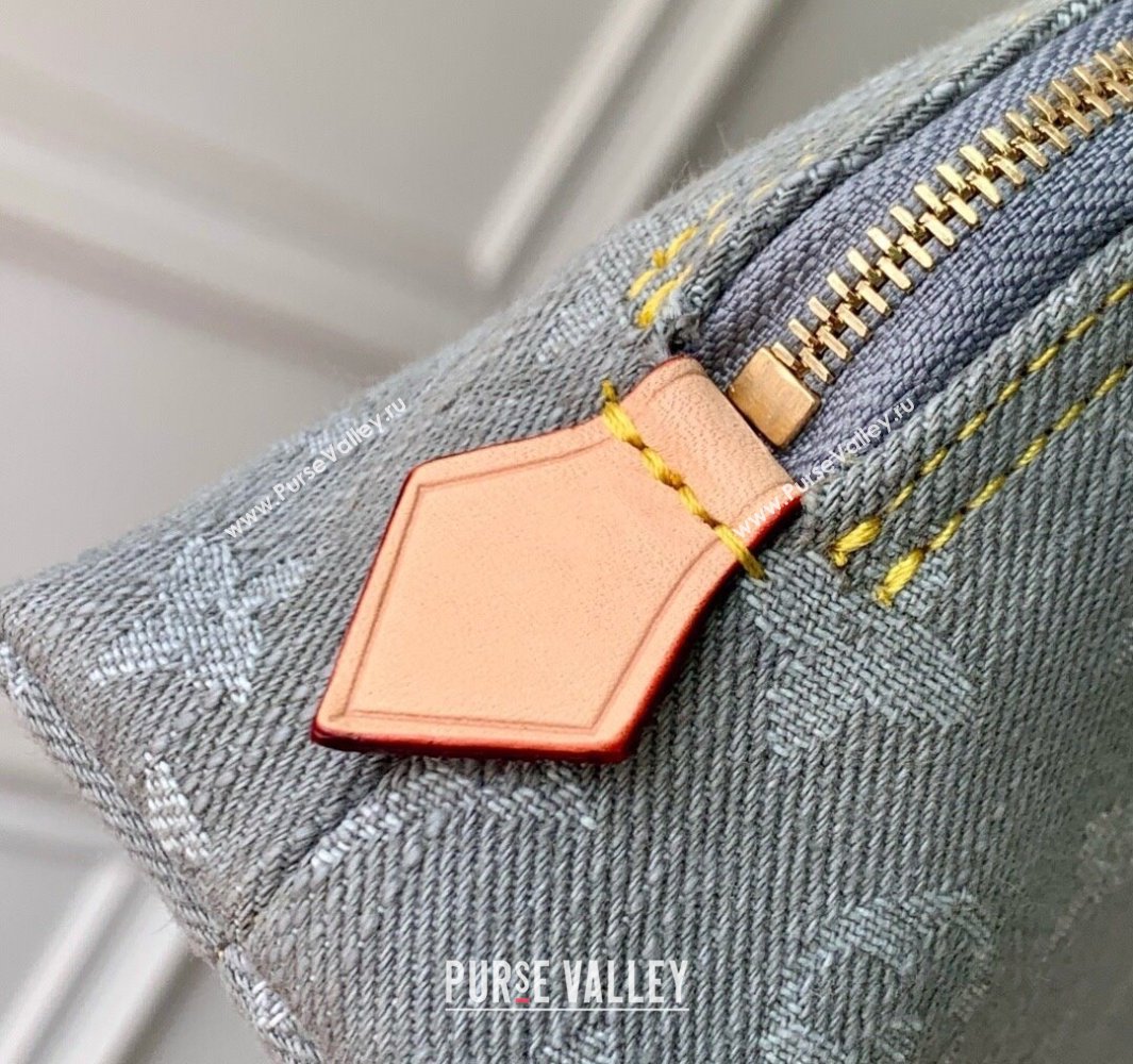 Louis Vuitton Cosmetic Pouch PM in Cloudy Grey Certified Organic Cotton M13751 2025 (KI-250523028)