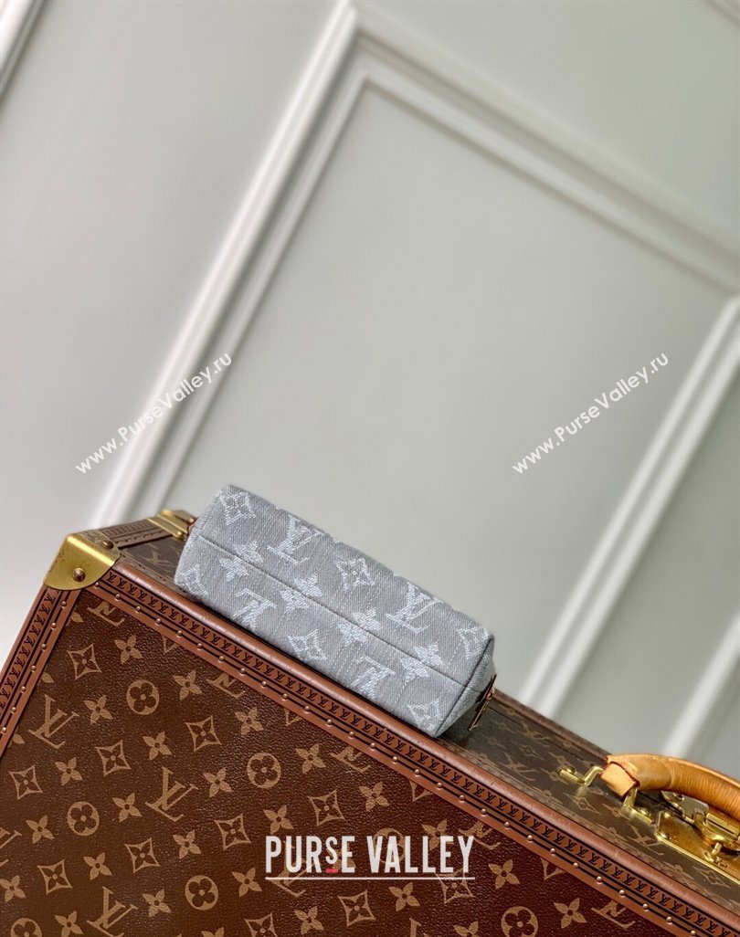 Louis Vuitton Cosmetic Pouch PM in Cloudy Grey Certified Organic Cotton M13751 2025 (KI-250523028)
