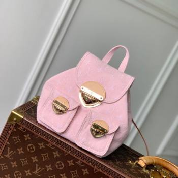 Louis Vuitton Venice Backpack bag in Washed Pink Certified Organic Cotton Denim 2025 M13031 (KI-250523031)