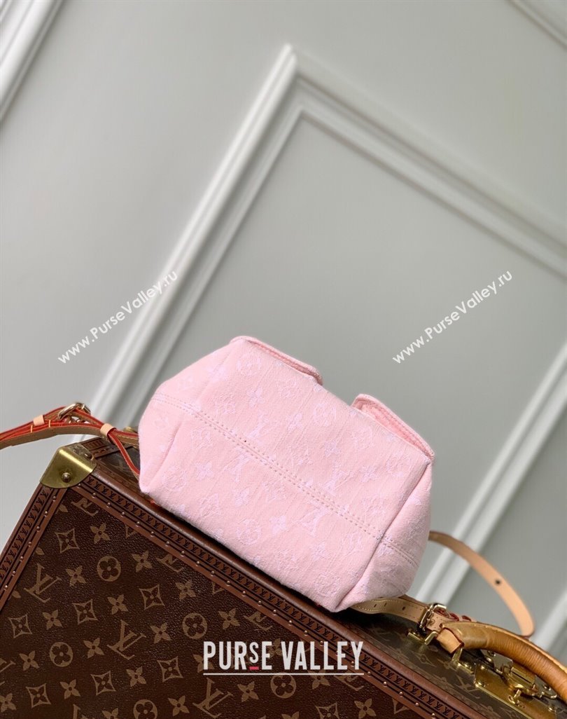 Louis Vuitton Venice Backpack bag in Washed Pink Certified Organic Cotton Denim 2025 M13031 (KI-250523031)