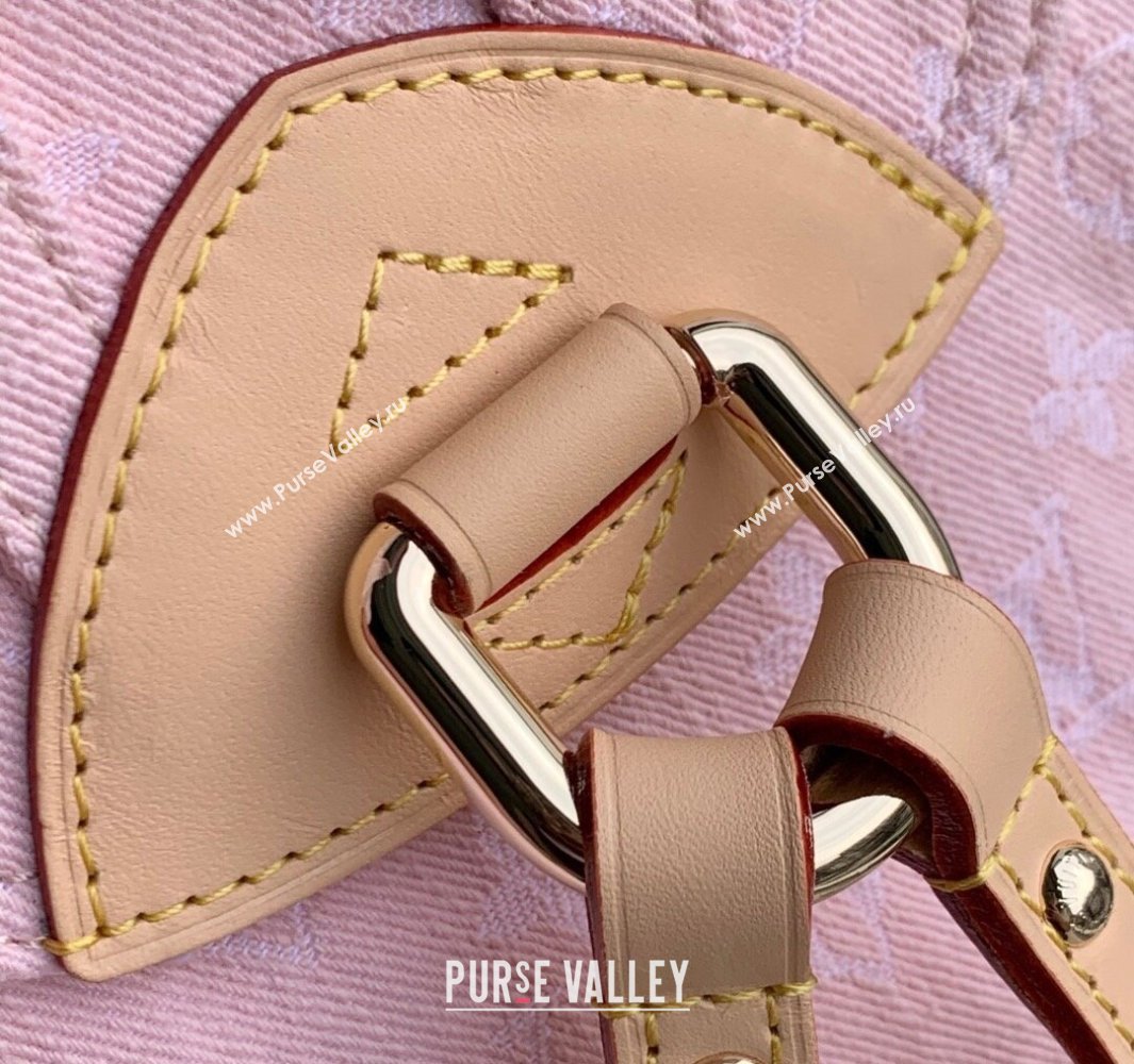 Louis Vuitton Venice Backpack bag in Washed Pink Certified Organic Cotton Denim 2025 M13031 (KI-250523031)