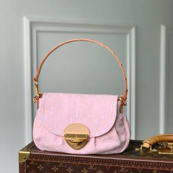 Louis Vuitton Sunset Bag in Washed Pink Certified Organic Cotton Denim M13347 2025 (KI-250523032)