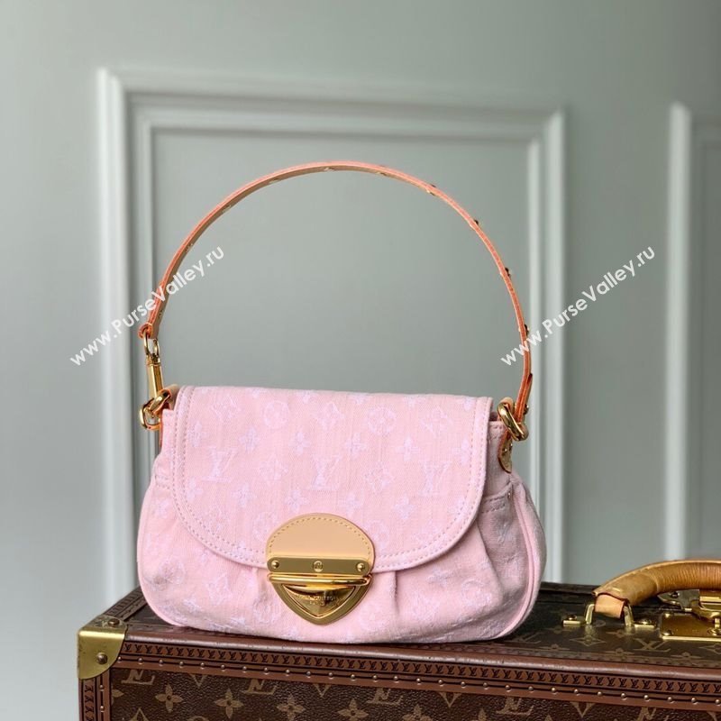 Louis Vuitton Sunset Bag in Washed Pink Certified Organic Cotton Denim M13347 2025 (KI-250523032)