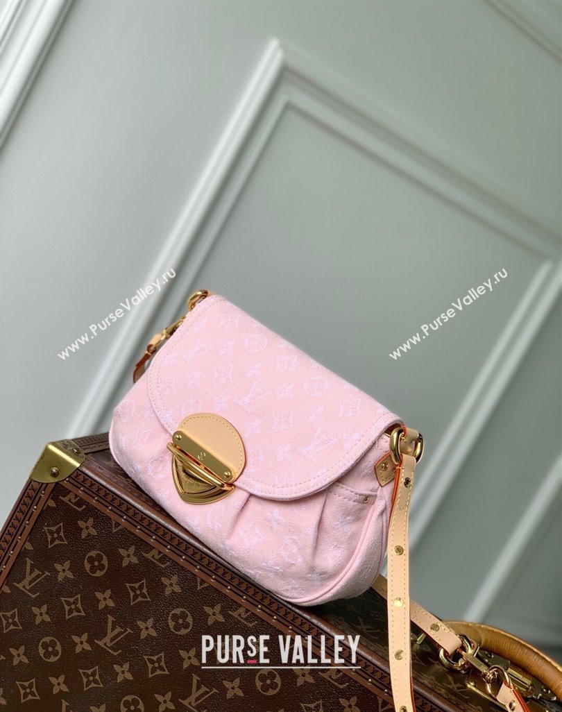 Louis Vuitton Sunset Bag in Washed Pink Certified Organic Cotton Denim M13347 2025 (KI-250523032)