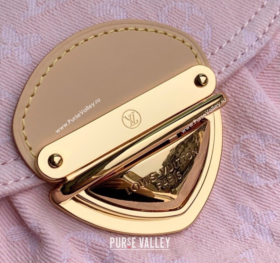 Louis Vuitton Sunset Bag in Washed Pink Certified Organic Cotton Denim M13347 2025 (KI-250523032)