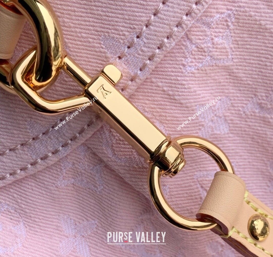 Louis Vuitton Sunset Bag in Washed Pink Certified Organic Cotton Denim M13347 2025 (KI-250523032)