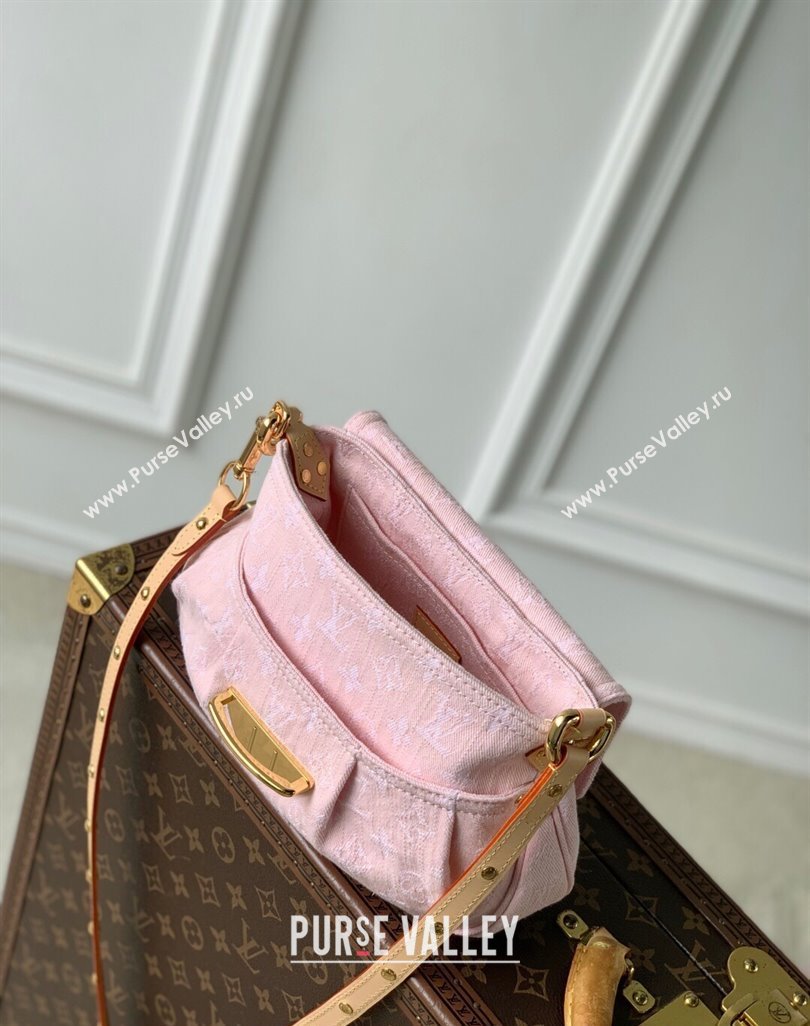 Louis Vuitton Sunset Bag in Washed Pink Certified Organic Cotton Denim M13347 2025 (KI-250523032)