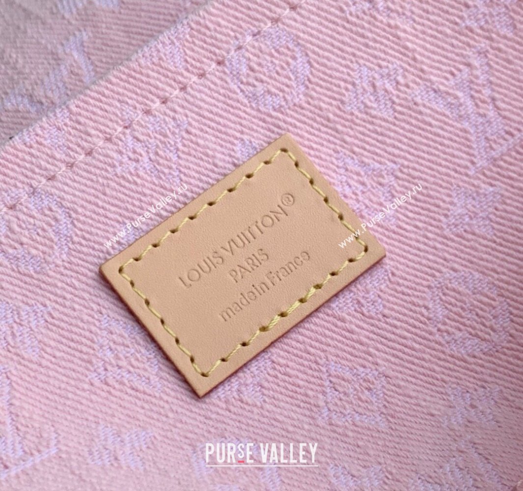Louis Vuitton Sunset Bag in Washed Pink Certified Organic Cotton Denim M13347 2025 (KI-250523032)