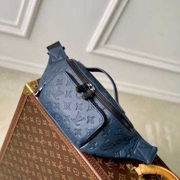 Louis Vuitton Rush Bumbag in Monogram Shadow Leather M14784 Navy Blue 2025 (KI-250523063)