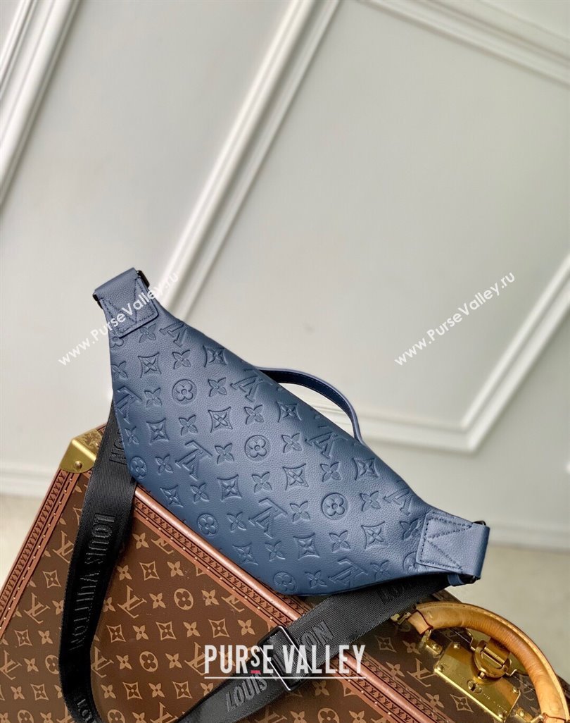 Louis Vuitton Rush Bumbag in Monogram Shadow Leather M14784 Navy Blue 2025 (KI-250523063)