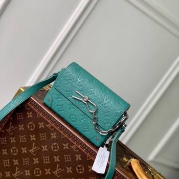 Louis Vuitton Mens Steamer Wearable Wallet Mini Bag in Monogram Leather Green2 2025 M13889 (KI-250524034)