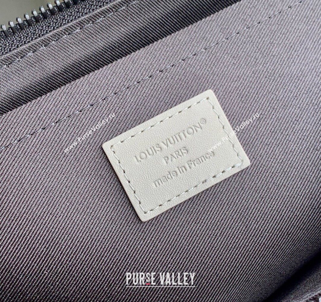 Louis Vuitton Mens Pochette To-Go Pouch in Sand Grey Monogram Shadow Leather M14914 2025 (KI-250523064)