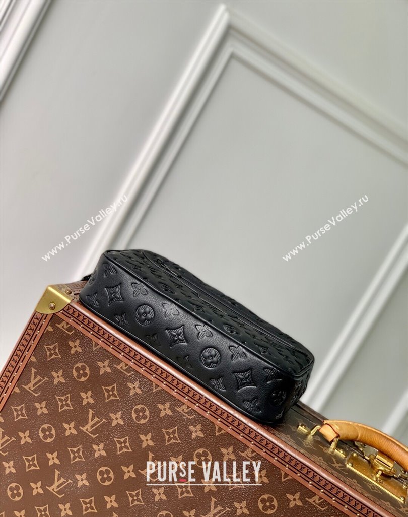 Louis Vuitton Mens Pochette Kasai Clutch in Black Monogram Shadow Leather M14910 2025 (KI-250523089)
