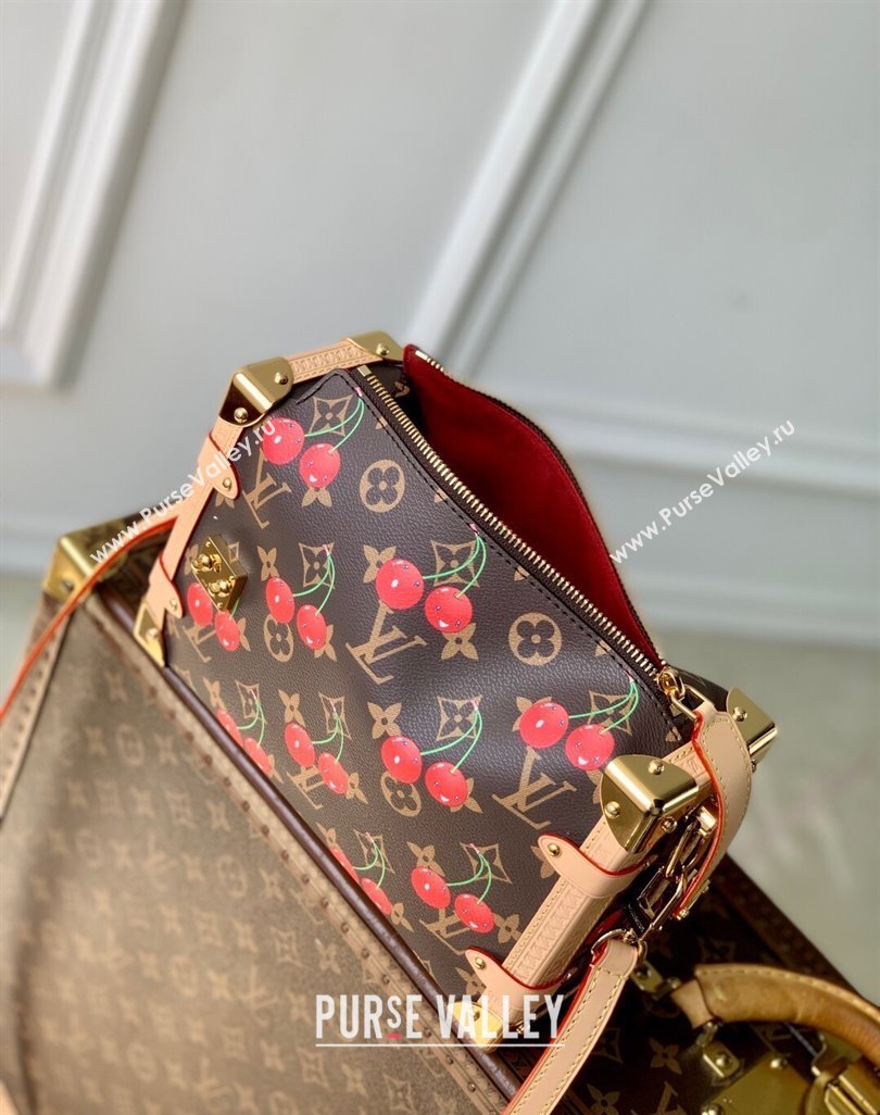Louis Vuitton LV x TM Side Trunk MM Bag in Monogram Cherry Canvas M14278 2025 (KI-250523003)