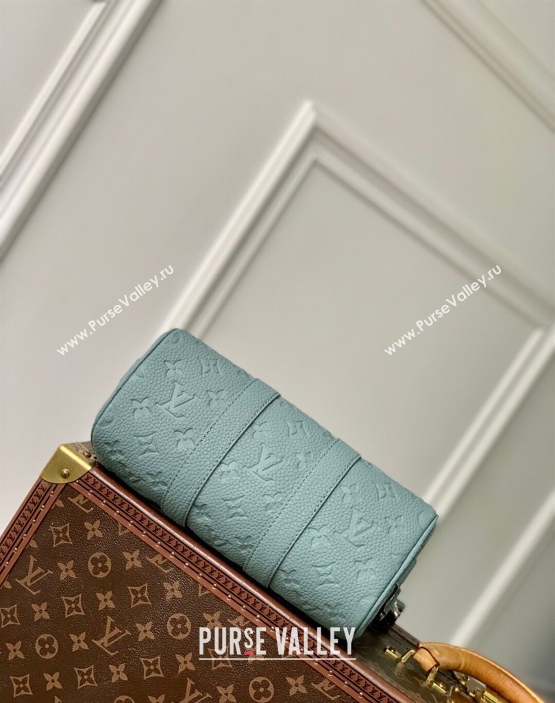 Louis Vuitton Mens Keepall Bandouliere 25 Bag in Monogram Leather Misty Lake Green 2025 M13866 (KI-250524035)