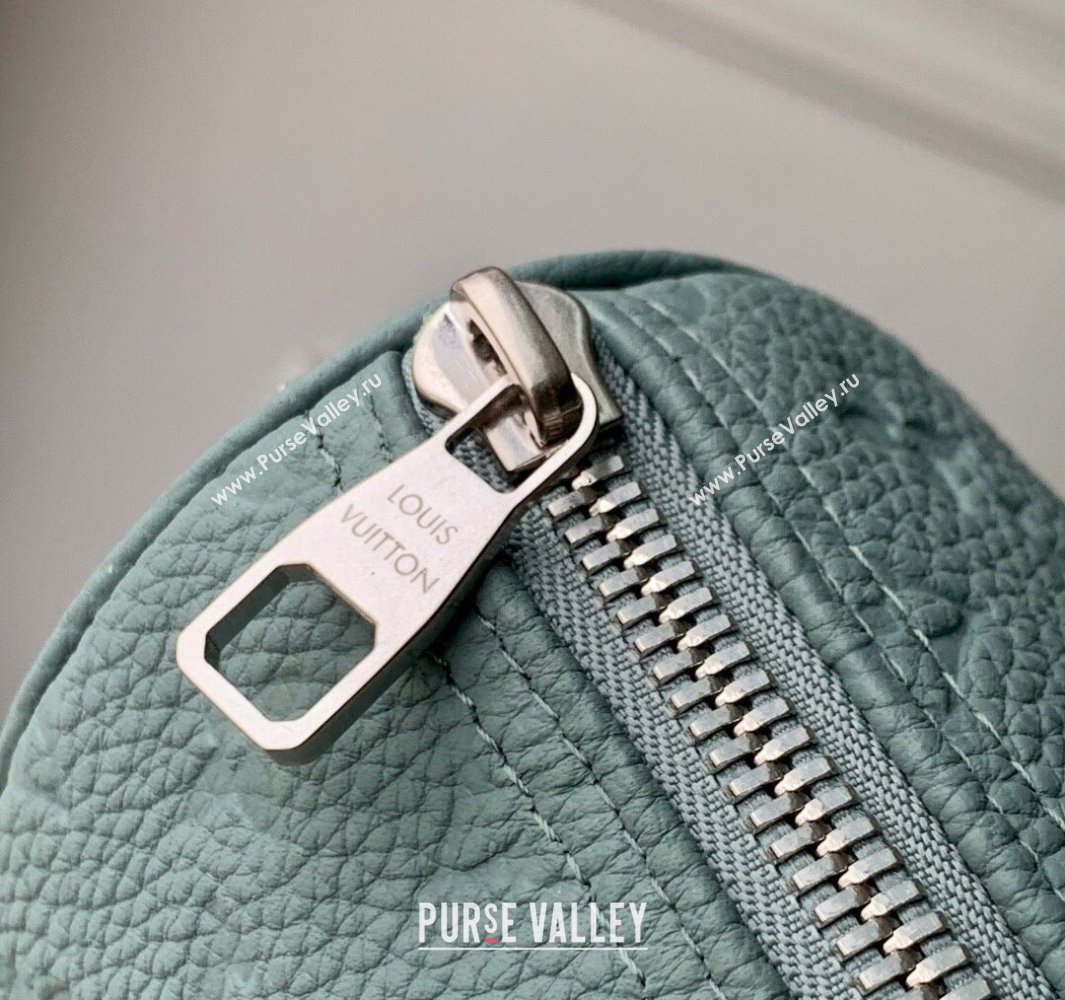 Louis Vuitton Mens Keepall Bandouliere 25 Bag in Monogram Leather Misty Lake Green 2025 M13866 (KI-250524035)