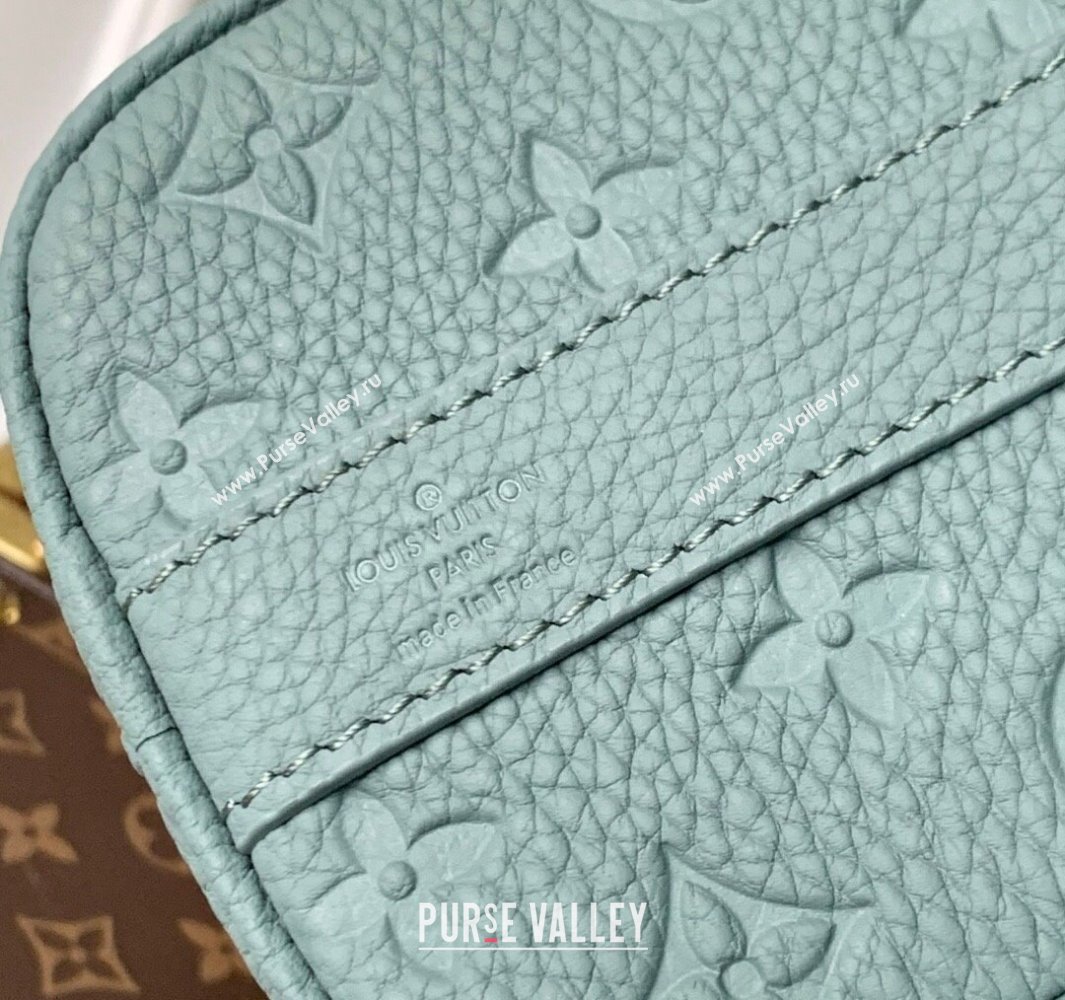 Louis Vuitton Mens Keepall Bandouliere 25 Bag in Monogram Leather Misty Lake Green 2025 M13866 (KI-250524035)