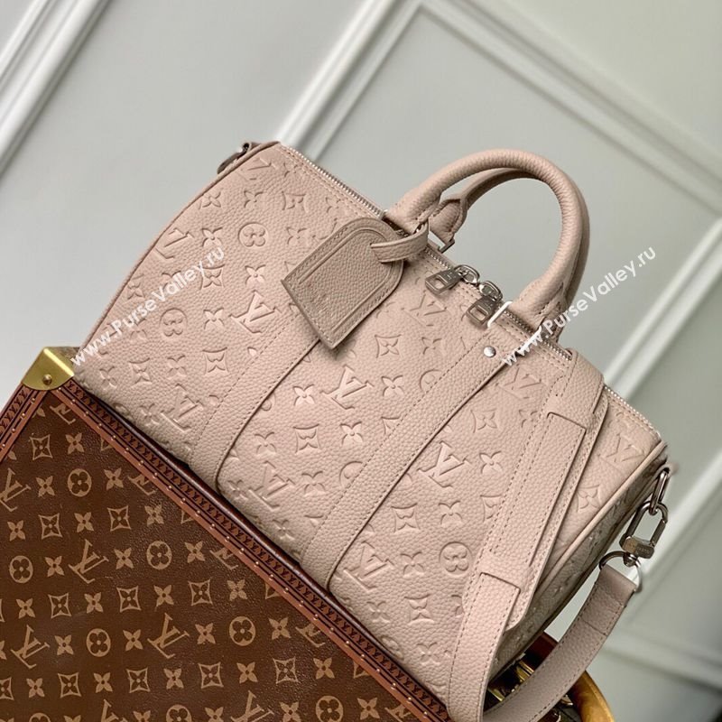 Louis Vuitton Mens Keepall Bandouliere 35 Bag in Monogram Leather M13865 Beige 2025 (KI-250524036)