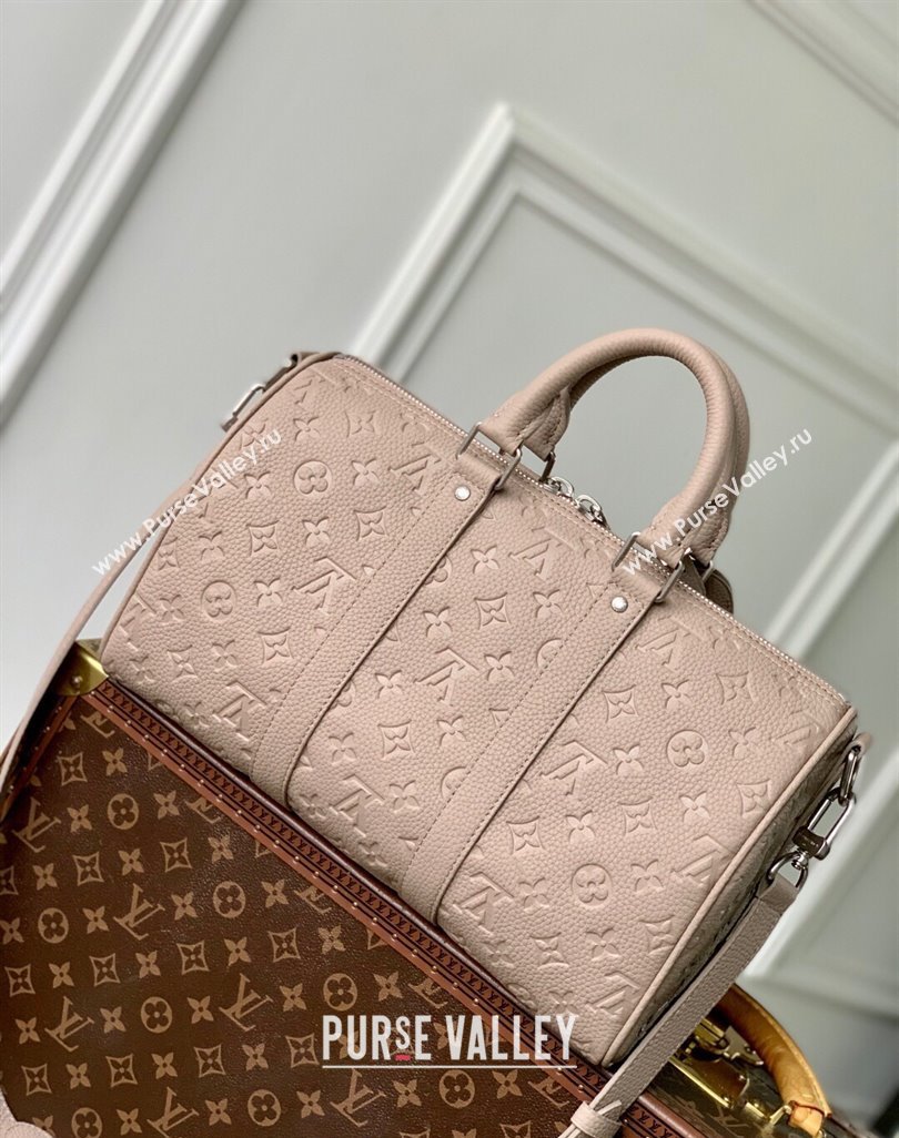 Louis Vuitton Mens Keepall Bandouliere 35 Bag in Monogram Leather M13865 Beige 2025 (KI-250524036)