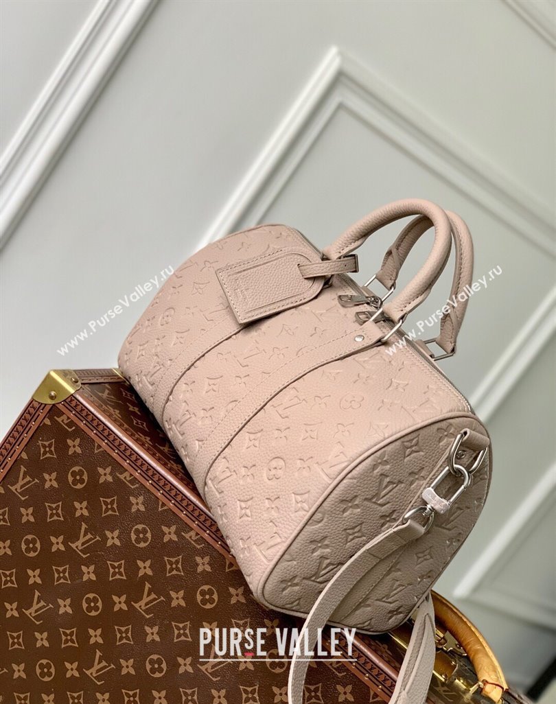 Louis Vuitton Mens Keepall Bandouliere 35 Bag in Monogram Leather M13865 Beige 2025 (KI-250524036)