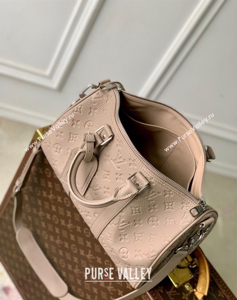 Louis Vuitton Mens Keepall Bandouliere 35 Bag in Monogram Leather M13865 Beige 2025 (KI-250524036)