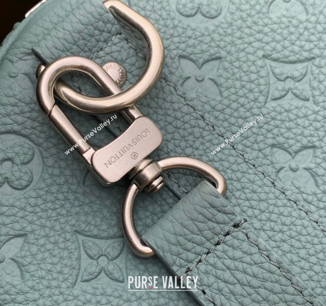 Louis Vuitton Mens Keepall Bandouliere 35 Bag in Monogram Leather M13865 Misty Lake Green 2025 (KI-250524037)