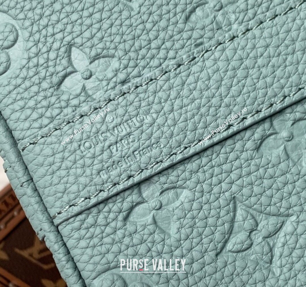 Louis Vuitton Mens Keepall Bandouliere 35 Bag in Monogram Leather M13865 Misty Lake Green 2025 (KI-250524037)