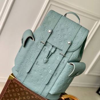 Louis Vuitton Mens Christopher MM Backpack Bag in Monogram Leather M13863 Misty Lake Green 2025 (KI-250524038)