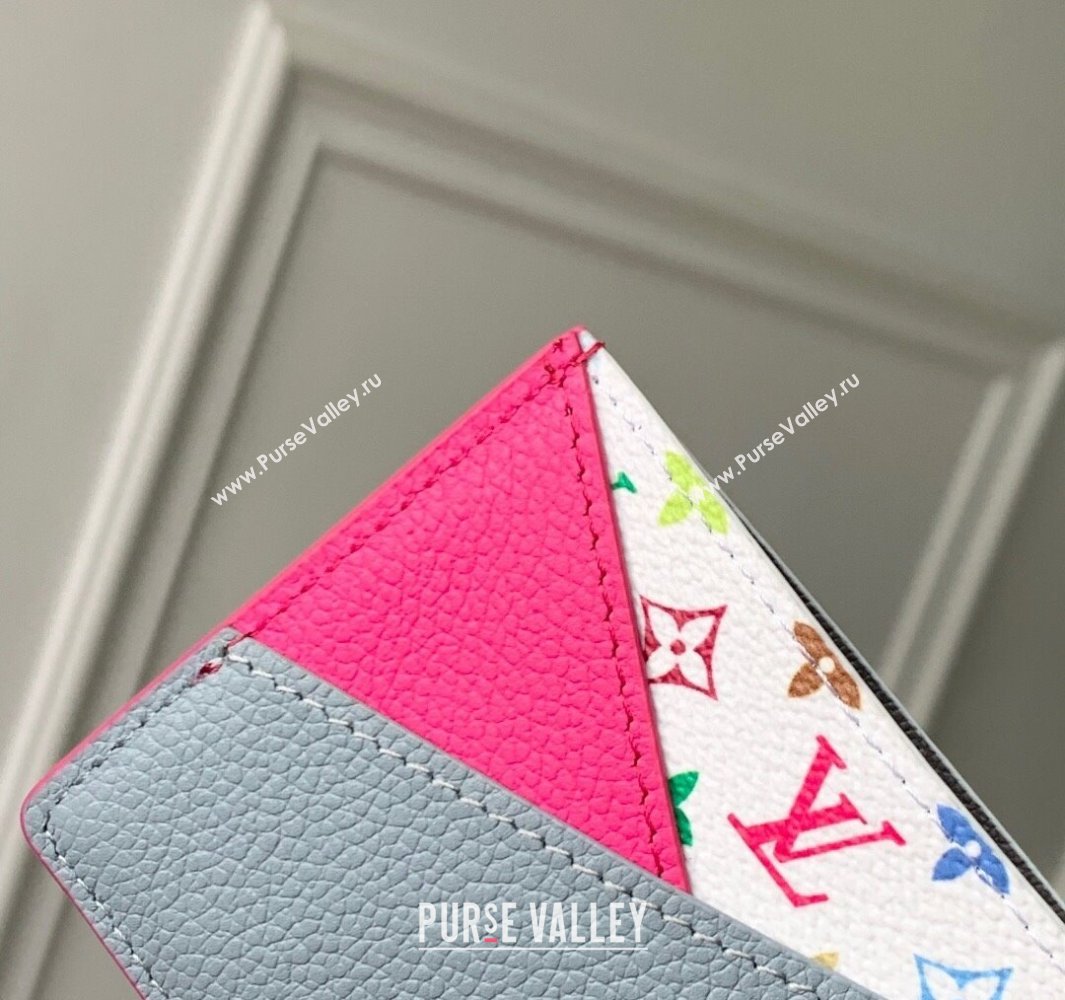 Louis Vuitton LV x TM Criss-Cross Card Holder Wallet M14091 Kawaii Pink/Washed Blue 2025 (KI-250524044)