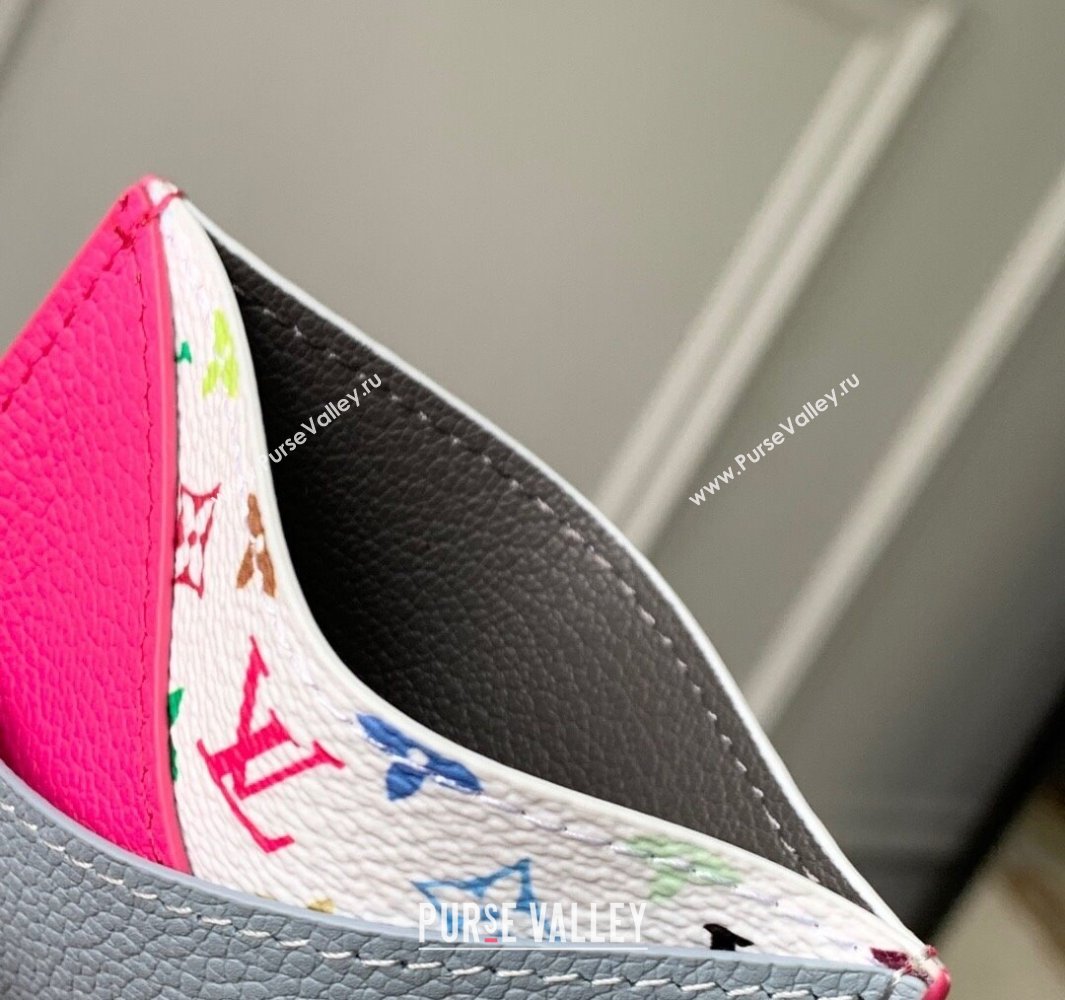 Louis Vuitton LV x TM Criss-Cross Card Holder Wallet M14091 Kawaii Pink/Washed Blue 2025 (KI-250524044)