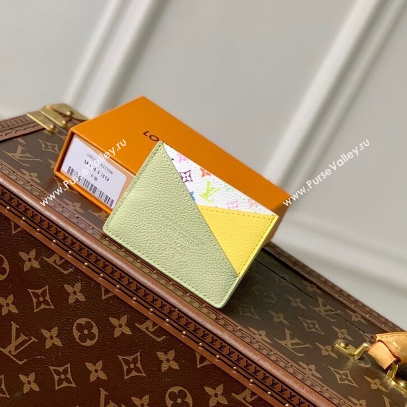 Louis Vuitton LV x TM Criss-Cross Card Holder Wallet M14139 Yellow/Green 2025 (KI-250524045)