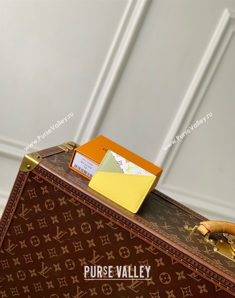 Louis Vuitton LV x TM Criss-Cross Card Holder Wallet M14139 Yellow/Green 2025 (KI-250524045)
