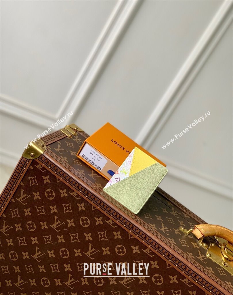 Louis Vuitton LV x TM Criss-Cross Card Holder Wallet M14139 Yellow/Green 2025 (KI-250524045)